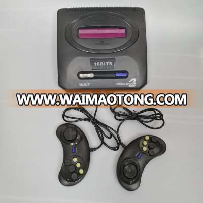 16 BIT SEGA MD 2 video game console TV game player with two joysticks