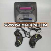 16 BIT SEGA MD 2 video game console TV game player with two joysticks